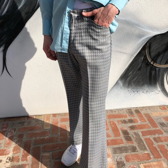 Houndstooth Printed Pants